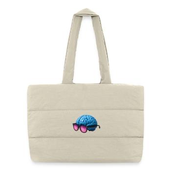 CHANGE PERSPECTIVE - freedom & rights - Puffer Shopping Bag - natural - Front