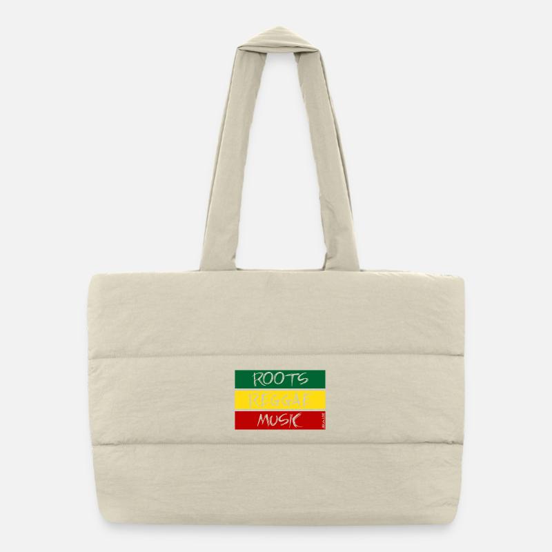 roots reggae music Puffer Shopping Bag