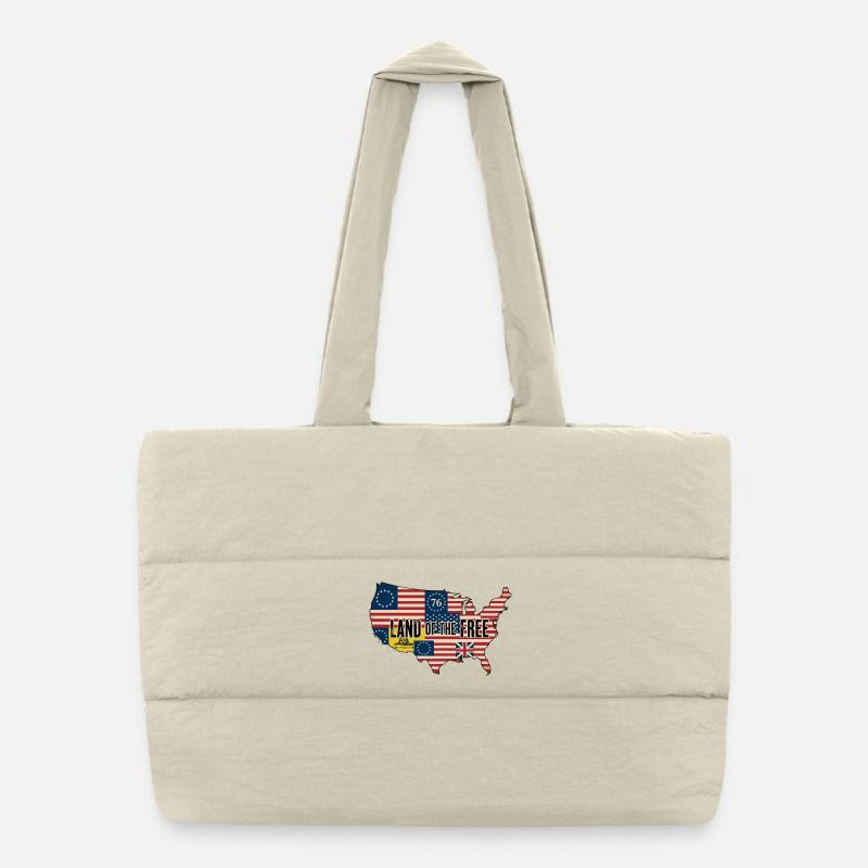 Carte du Pays des États-Unis Libres Sac shopping matelassé