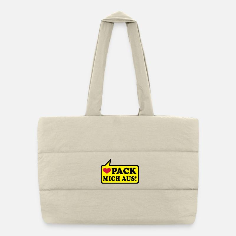 love and more Puffer Shopping Bag