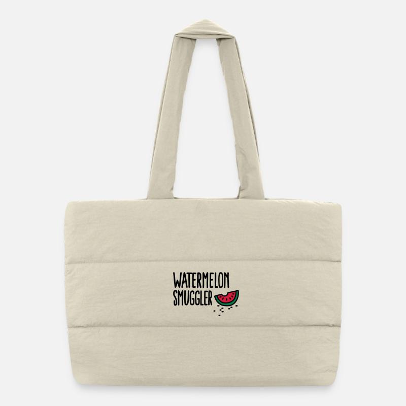 Watermelon smuggler Puffer-Einkaufstasche