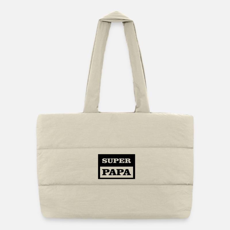 SUPER DAD Puffer Shopping Bag