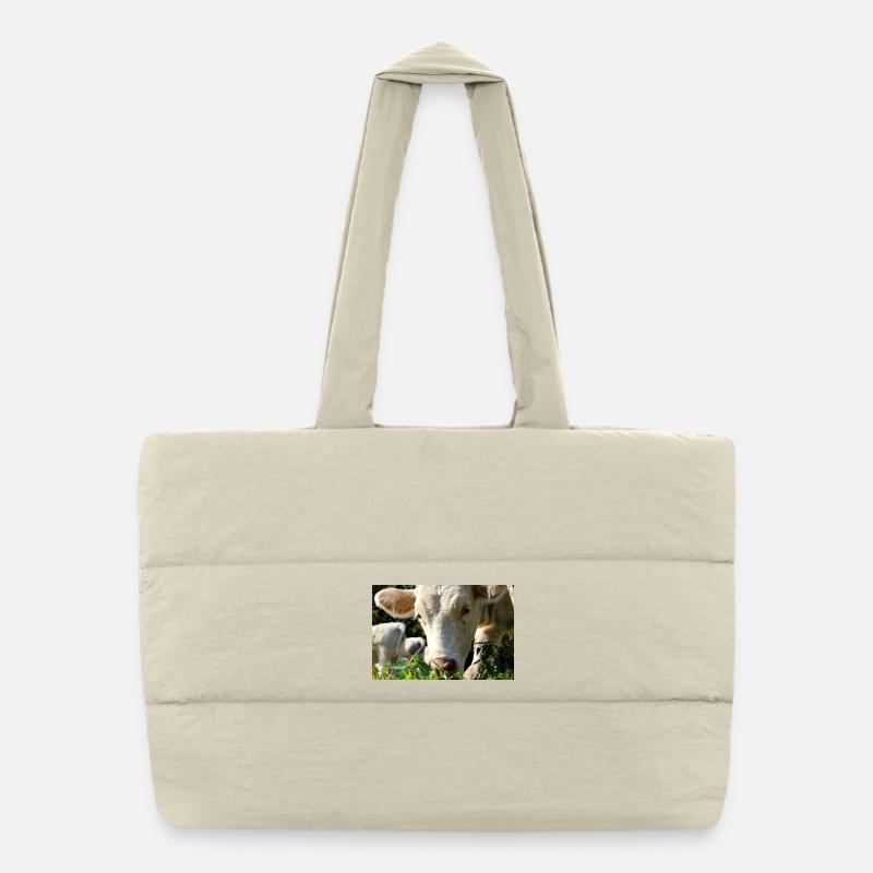 Affiche vache Sac shopping matelassé