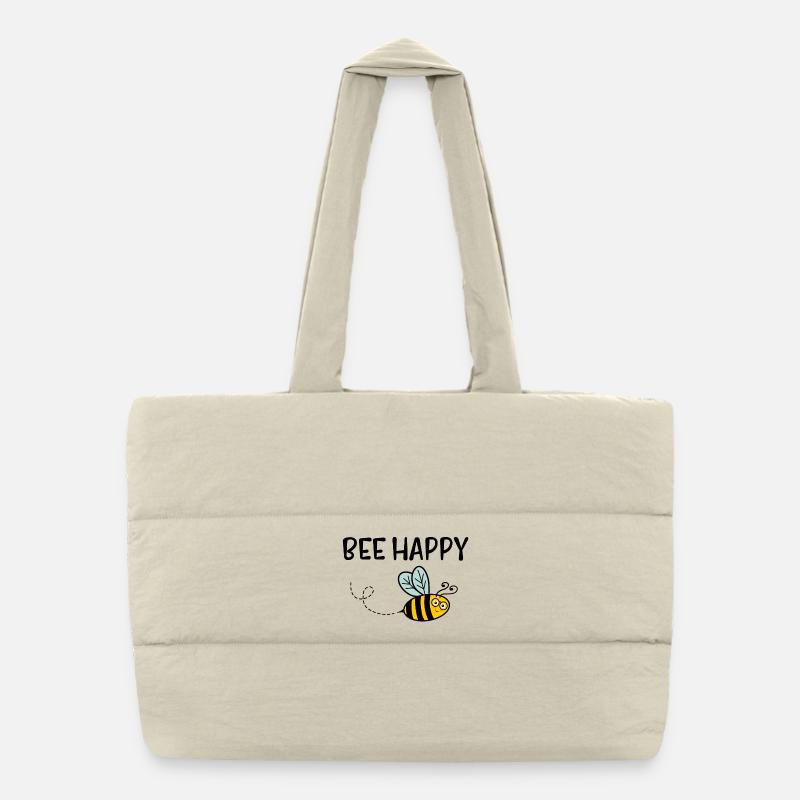 Abeille heureuse Sac shopping matelassé