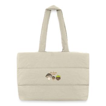 Sa saison ausumn - Sac shopping matelassé - blanc naturel - Devant