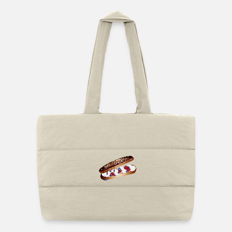 Illustration d’un éclair farci aux baies Sac shopping matelassé