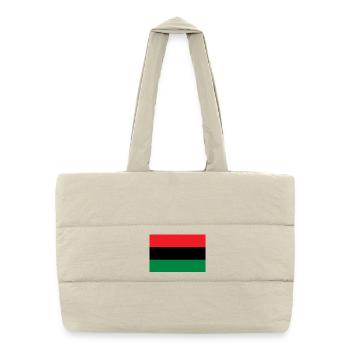 Flag of the UNIA - Pan African Alliance Afrika - Puffer-Einkaufstasche - Naturweiß - Vorne