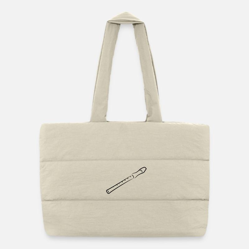 Flöte Zeichnung Puffer-Einkaufstasche