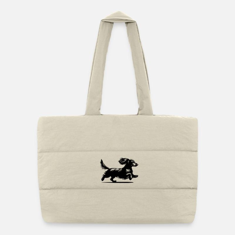 Dachshund Puffer Shopping Bag