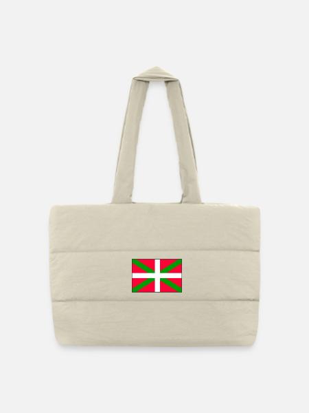Drapeau basque - Sac shopping matelassé - blanc naturel