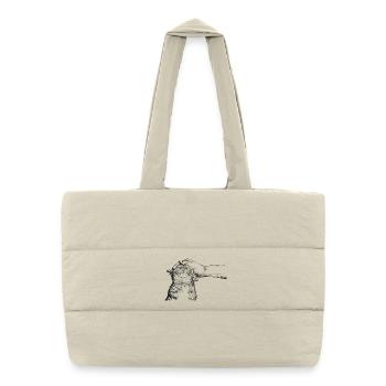 THE HAPPY CAT  - Puffer Shopping Bag - natural - Front