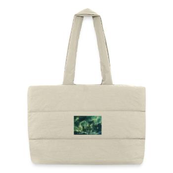 Ruined Landscape Illustration Poster - Puffer Shopping Bag - natural - Front