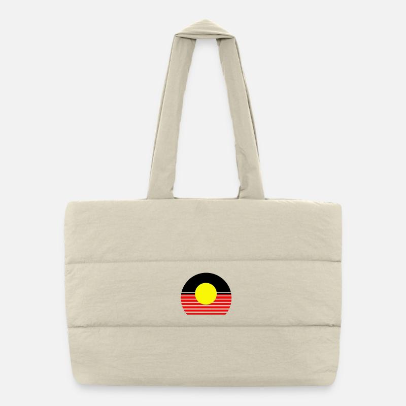 Aborigines in Australien Puffer-Einkaufstasche