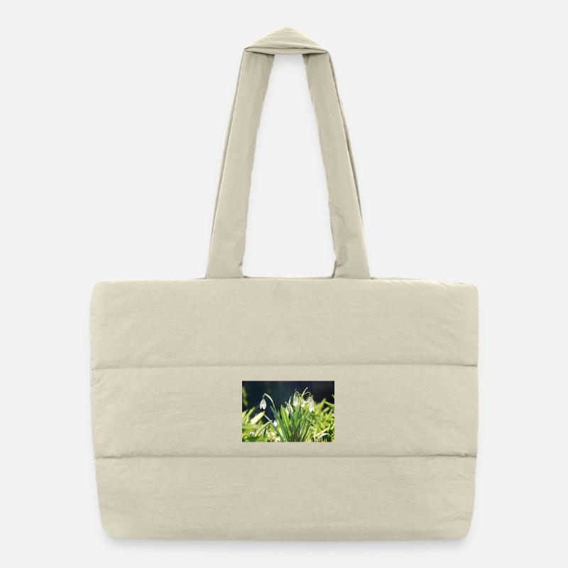 Schneeglöckchen Frühling Blüte Design Puffer-Einkaufstasche