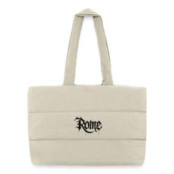 Rome - Sac shopping matelassé - blanc naturel - Devant
