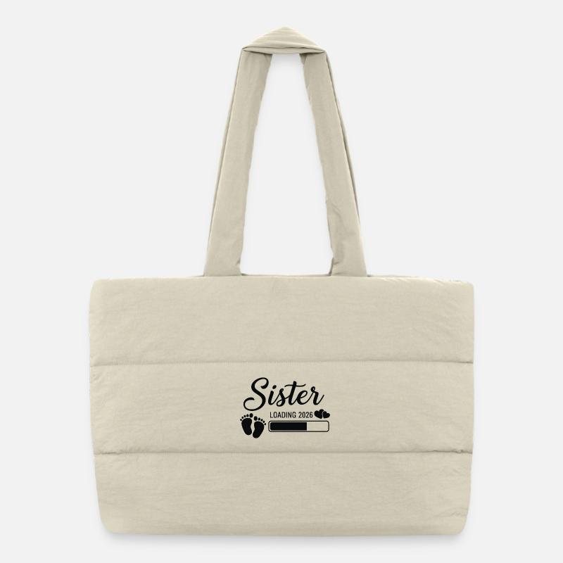 Sister Loading 2026 Puffer-Einkaufstasche