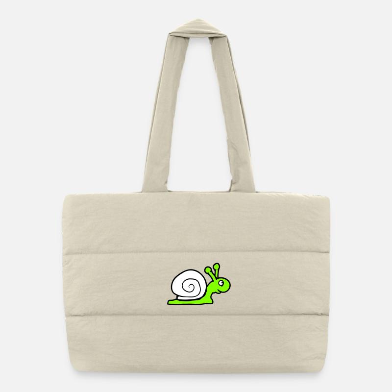 Snail Shell Cute Cute Happy Cool Puffer Shopping Bag