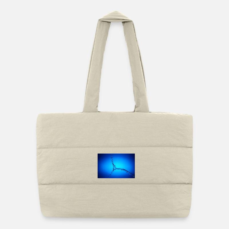 Blue Water Splash #2 Puffer Shopping Bag
