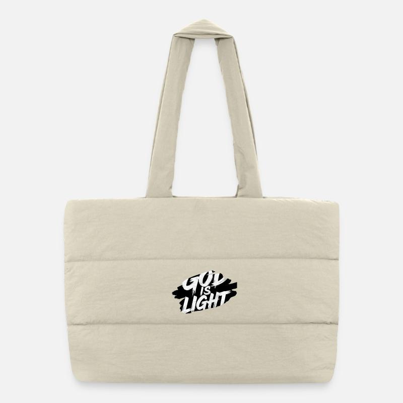 Gott ist Licht Puffer-Einkaufstasche