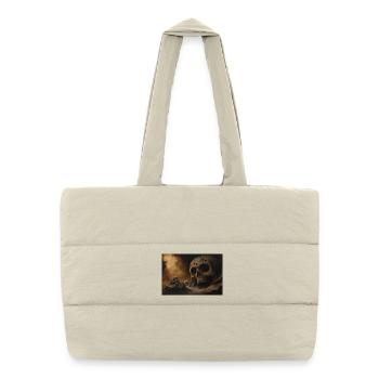 Dark fantasy horror illustration - Puffer Shopping Bag - natural - Front