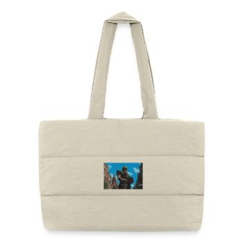 Illustration of a fantasy landscape - Puffer Shopping Bag - natural - Front