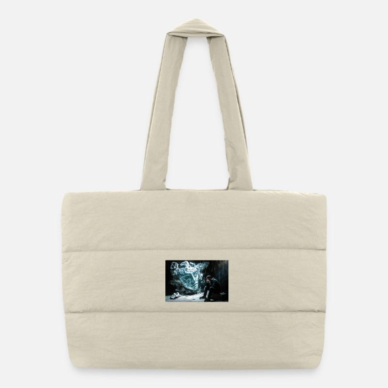 Statue brisée, homme pensif Sac shopping matelassé