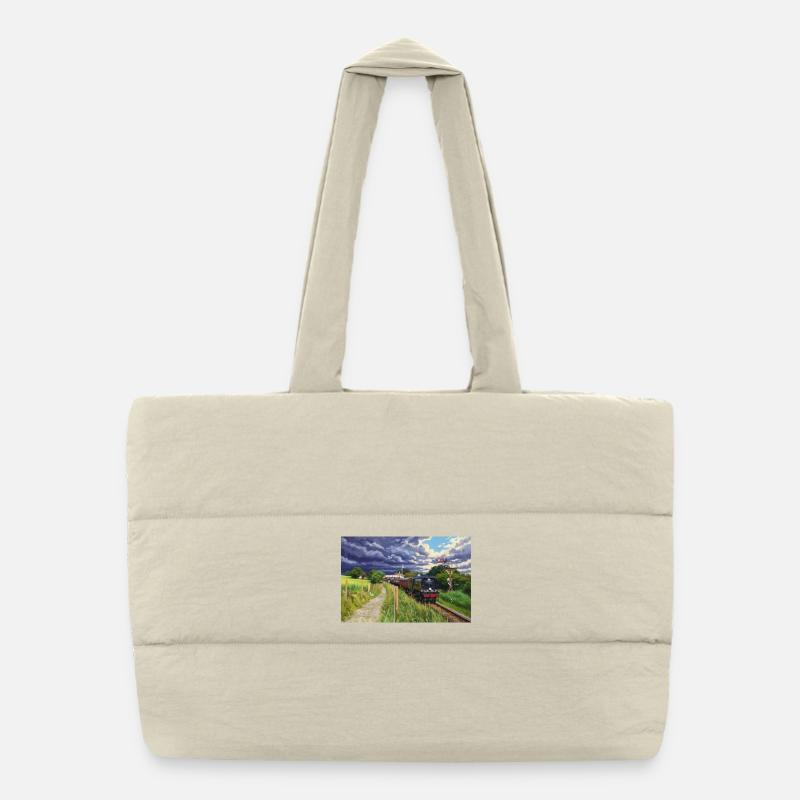 Heritage Express im Green Valley Puffer-Einkaufstasche