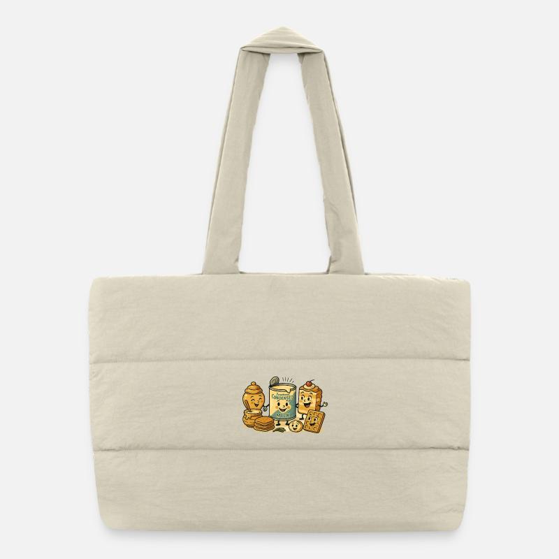 Dessin animé de lait concentré sucré Sac shopping matelassé