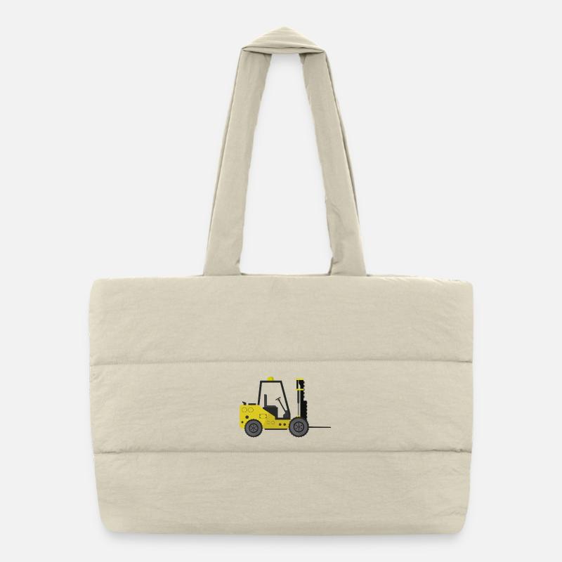 Forklift Puffer Shopping Bag