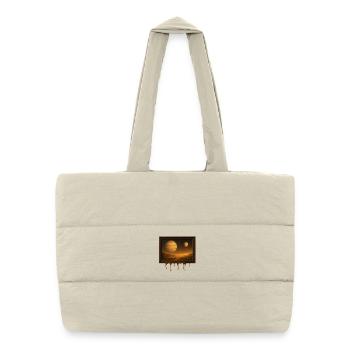 Melting Worlds - Puffer Shopping Bag - natural - Front