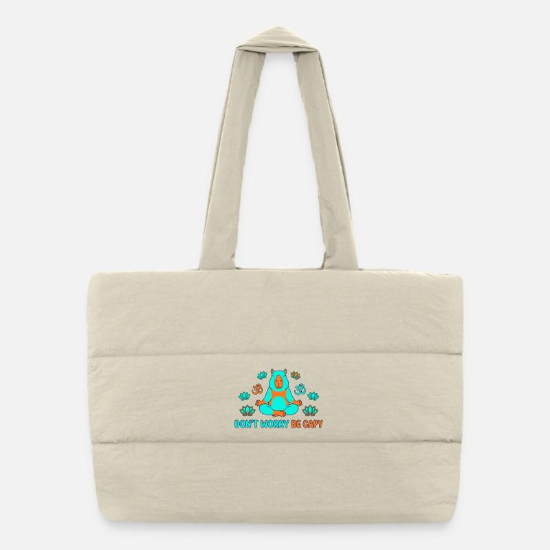 Ne t’inquiète pas, sois capy yoga Sac shopping matelassé