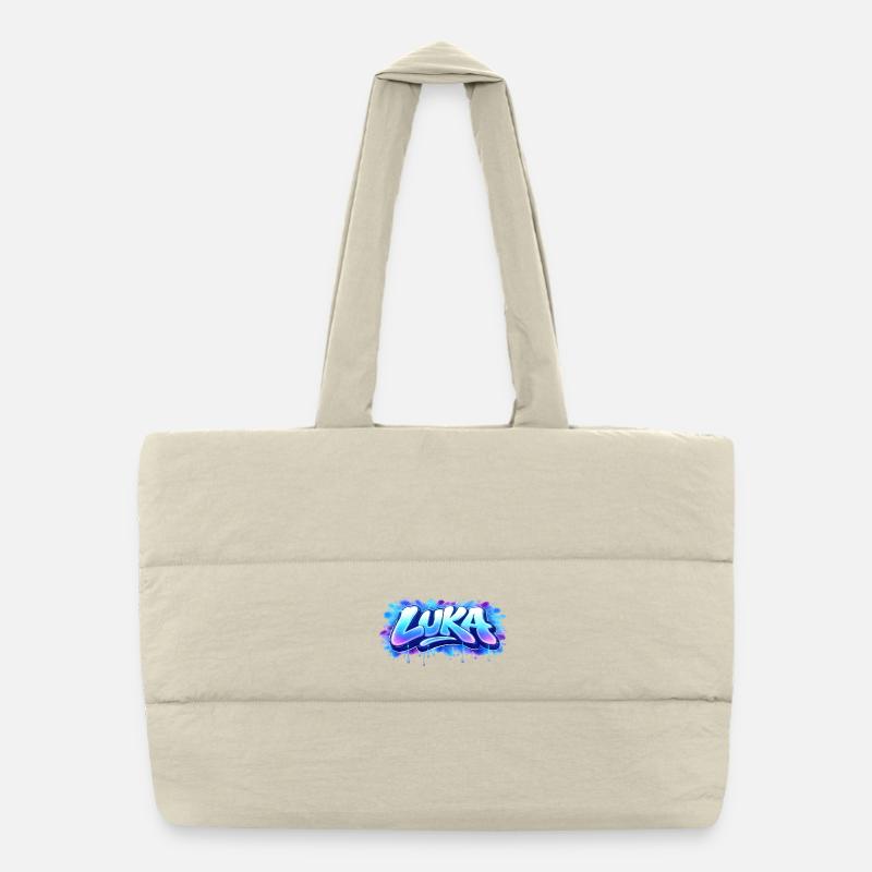 Graffiti LUKA Name Gift Ideal Printable Puffer Shopping Bag
