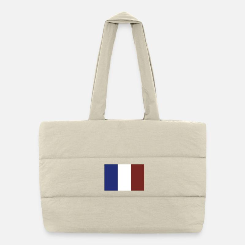 France Flag Puffer Shopping Bag