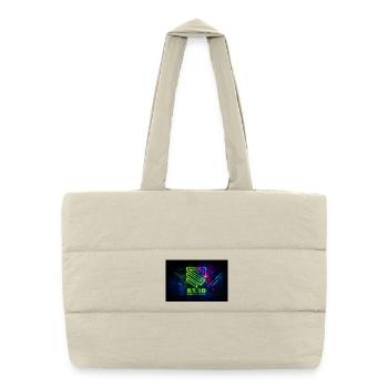 S.T.3D Neon Laser Art - Puffer Shopping Bag - natural - Front