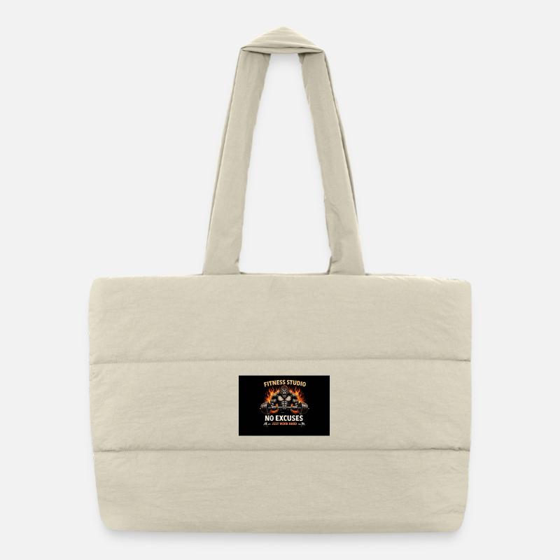 No Excuses Gorilla Lift - Puffer Shopping Bag - natural