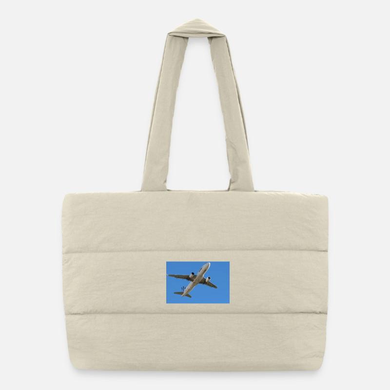 en vacances - Sac shopping matelassé - blanc naturel
