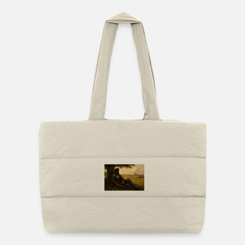 Chevalier à la lisière de la forêt Sac shopping matelassé