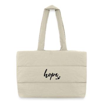 hope Anker by heavenlygoods DESIGN - Puffer-Einkaufstasche - Naturweiß - Vorne