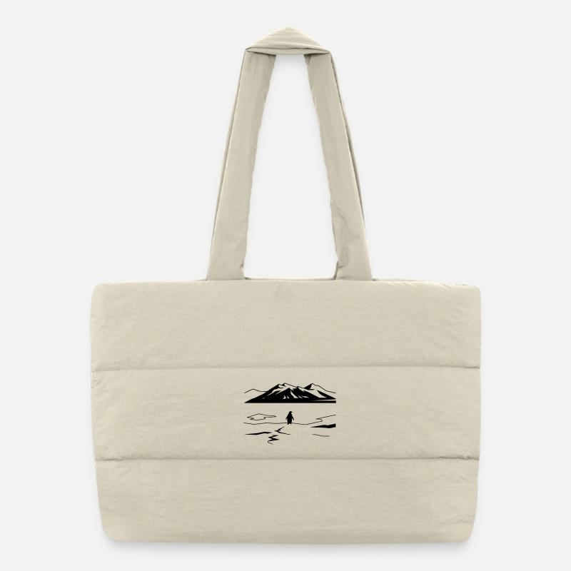 But Why Penguin Meme Minimalist Art Puffer-Einkaufstasche