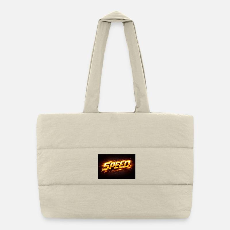 Conception de la Vitesse Néon Dorée Sac shopping matelassé