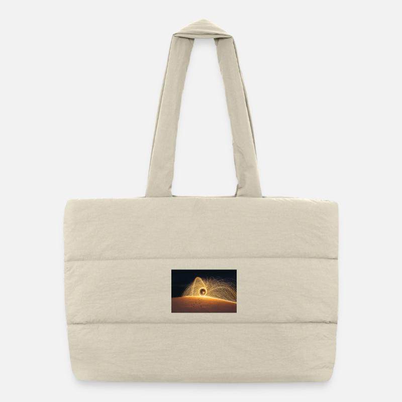 Flaming Steel Wool	 Puffer Shopping Bag
