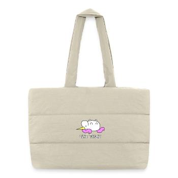 Faules Einhorn Not Today Spruch - Puffer-Einkaufstasche - Naturweiß - Vorne