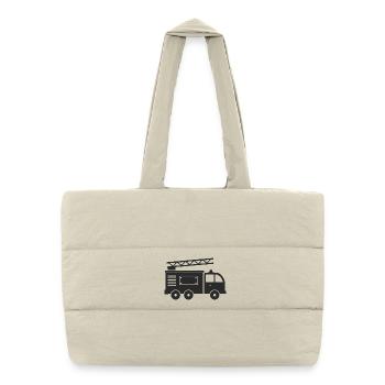 Fire truck - Puffer Shopping Bag - natural - Front