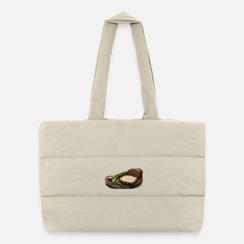 Pain rustique au beurre Sac shopping matelassé