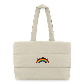 Always nice and stable x Rainbow - Puffer Shopping Bag - natural - Front