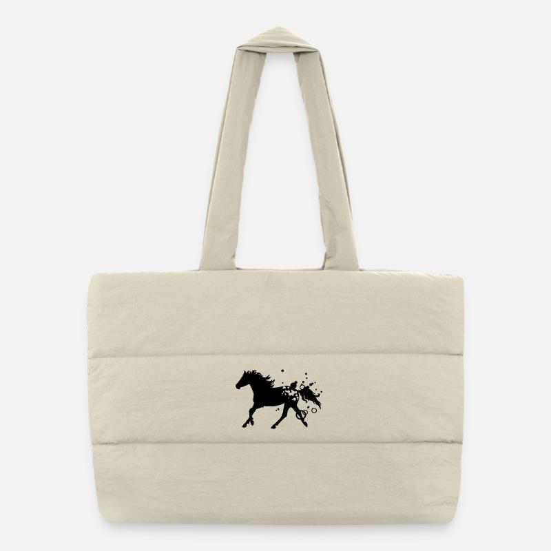 cheval - Sac shopping matelassé - blanc naturel