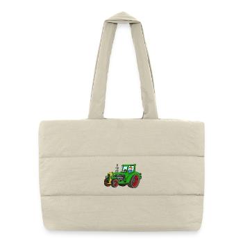 Trepeurs - Sac shopping matelassé - blanc naturel - Devant