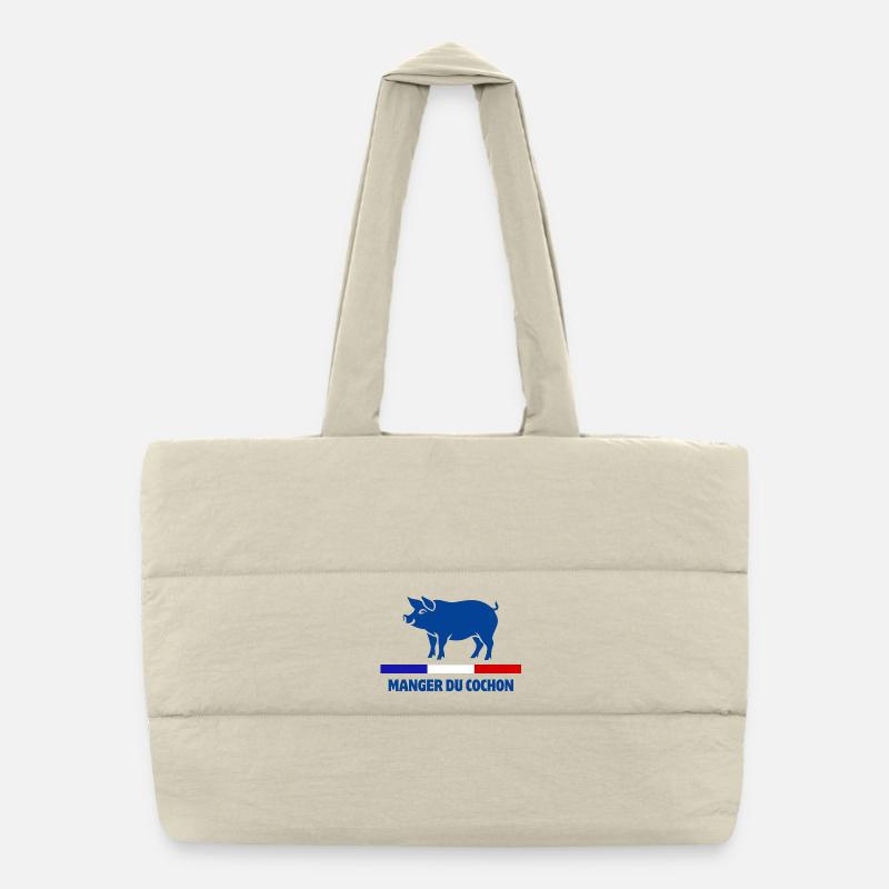manger du cochon, boucher, boucherie Sac shopping matelassé