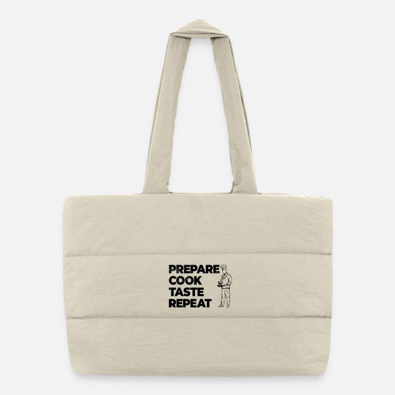 Kochen Motivation Puffer-Einkaufstasche