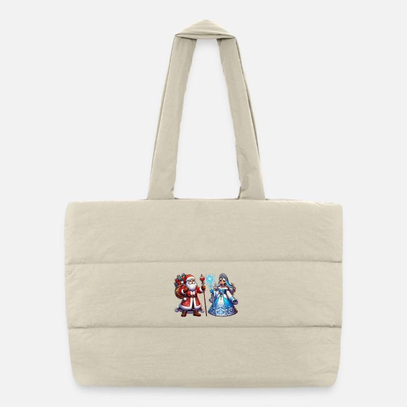 Ded Moroz Snegurochka, Père Noël russe Sac shopping matelassé